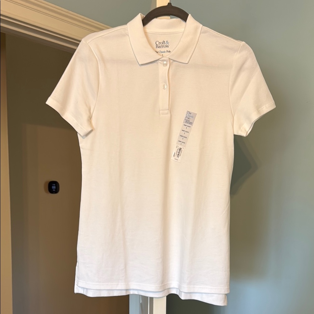 White Polo Shirt by Croft & Barrow